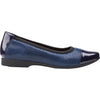 Womens Clarks Women's Clarks Un Darcey Cap 2 Navy Combi Leather Navy Combi Leather