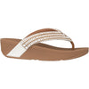 Womens Fit flop Women's Fit Flop Surfa Crystalstone White Fabric White Fabric