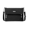 Womens Baggallini Women's Baggallini Flip Zip Crossbody Black/Sand Nylon Black/Sand Nylon