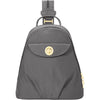 Womens Baggallini Women's Baggallini Dallas Convertible Backpack Charcoal Nylon Charcoal Nylon