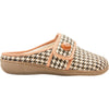 Womens Vionic Women's Vionic Carlin Slippers Houndstooth Cream Fabric Houndstooth Cream Fabric