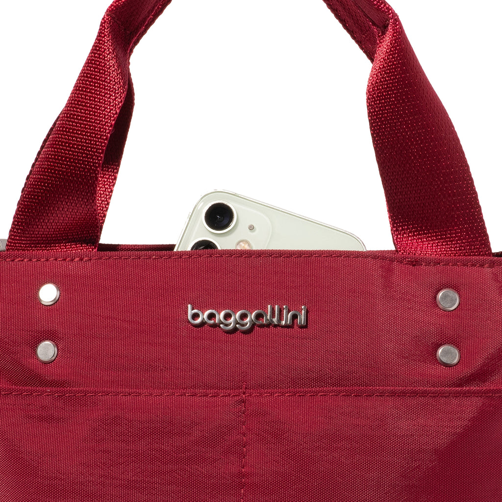 Baggallini Women's Baggallini Mini Carryall Tote Ruby Red Nylon Ruby Red Nylon