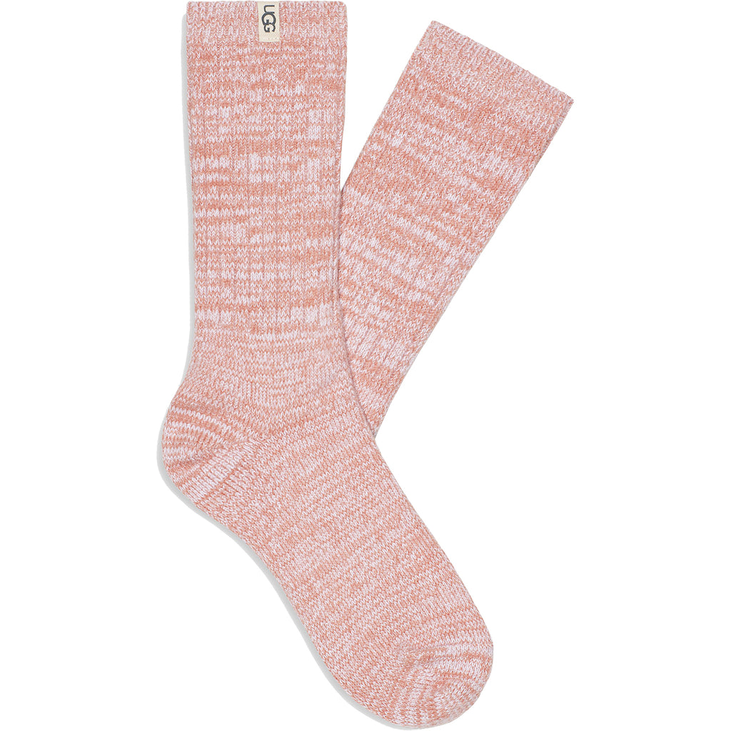 Womens Ugg Women's UGG Rib Knit Slouchy Crew Socks 3 Pair Pack Desert Coral/Ivory/Space Age Desert Coral/Ivory/Space Age