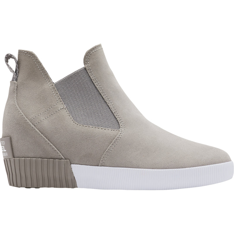 Women's Sorel Out 'N About Slip-On Wedge Chrome/Grey Suede
