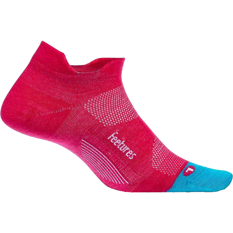 Women's Feetures Merino 10 Cushion No Show Tab Socks Quasar Pink