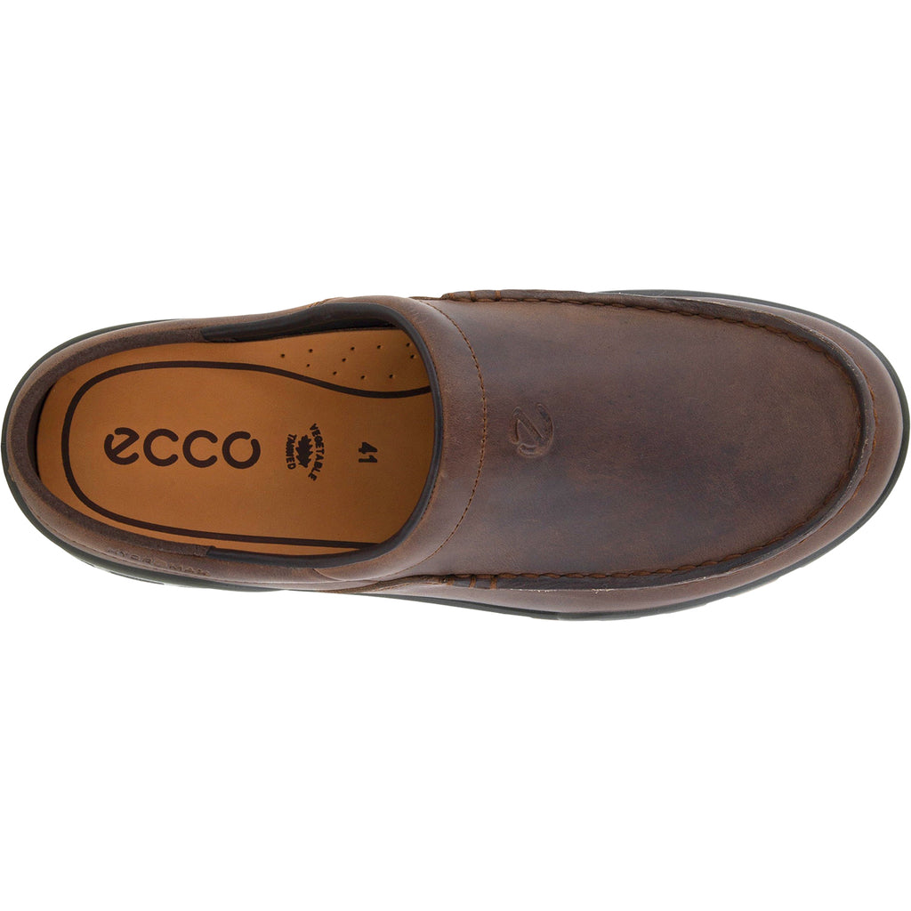Mens Ecco Men's Ecco Track 25 Clog Cocoa Brown Leather Cocoa Brown Leather
