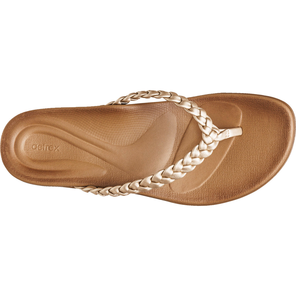 Womens Aetrex Women's Aetrex Rachael Gold Synthetic Gold Synthetic