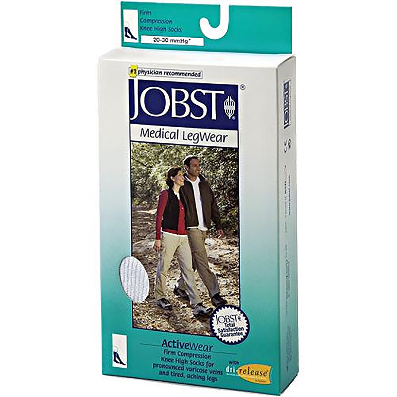 Unisex Jobst Activewear Socks 15-20 mmHg White Medium