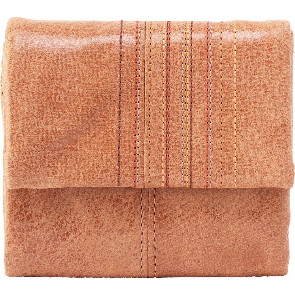 Womens Hobo international Women's Hobo Keen Trifold Wallet Buffed Tan Multi Leather Buffed Tan Multi Leather