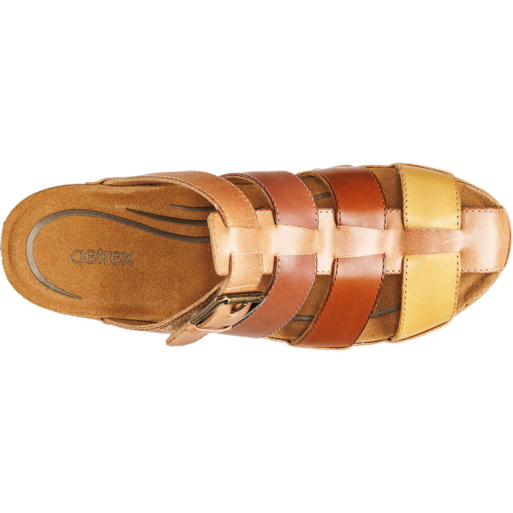 Womens Aetrex Women's Aetrex Cally Sunset Multi Leather Sunset Multi Leather