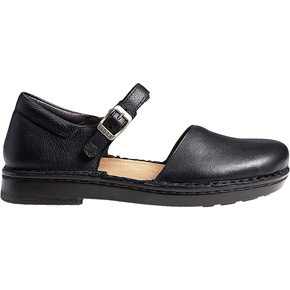 ナオト Naot Catania レディース フラット シューズ Soft Black レザー-