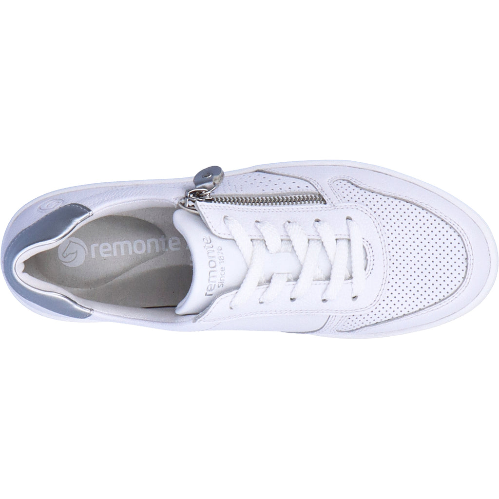 Womens Remonte Women's Remonte D0J02-80 Kendra 02 White/Silver Leather White/Silver Leather