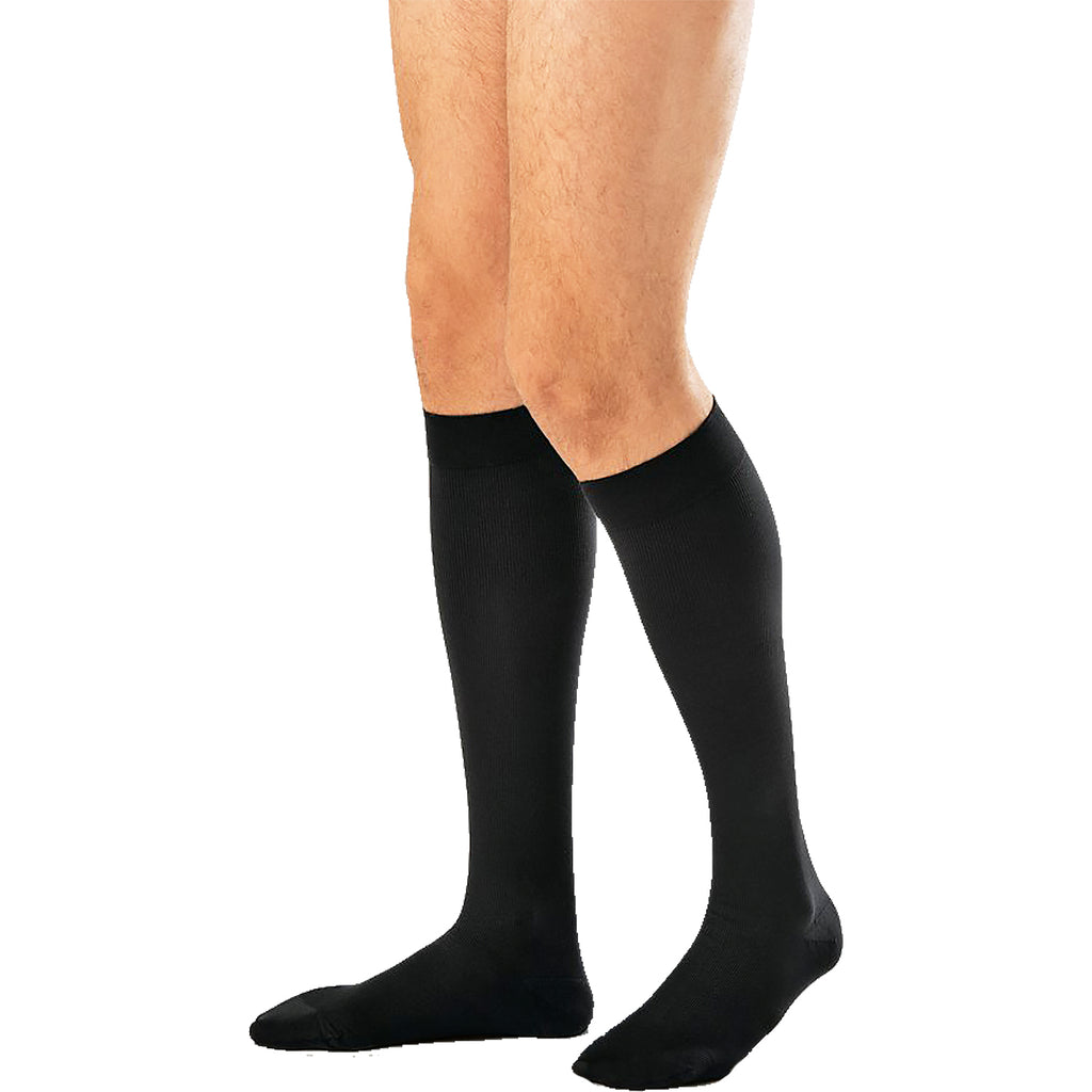Mens Jobst Men's Jobst Casual Knee High Socks 15-20 mmHg Black X-Large Black X-Large