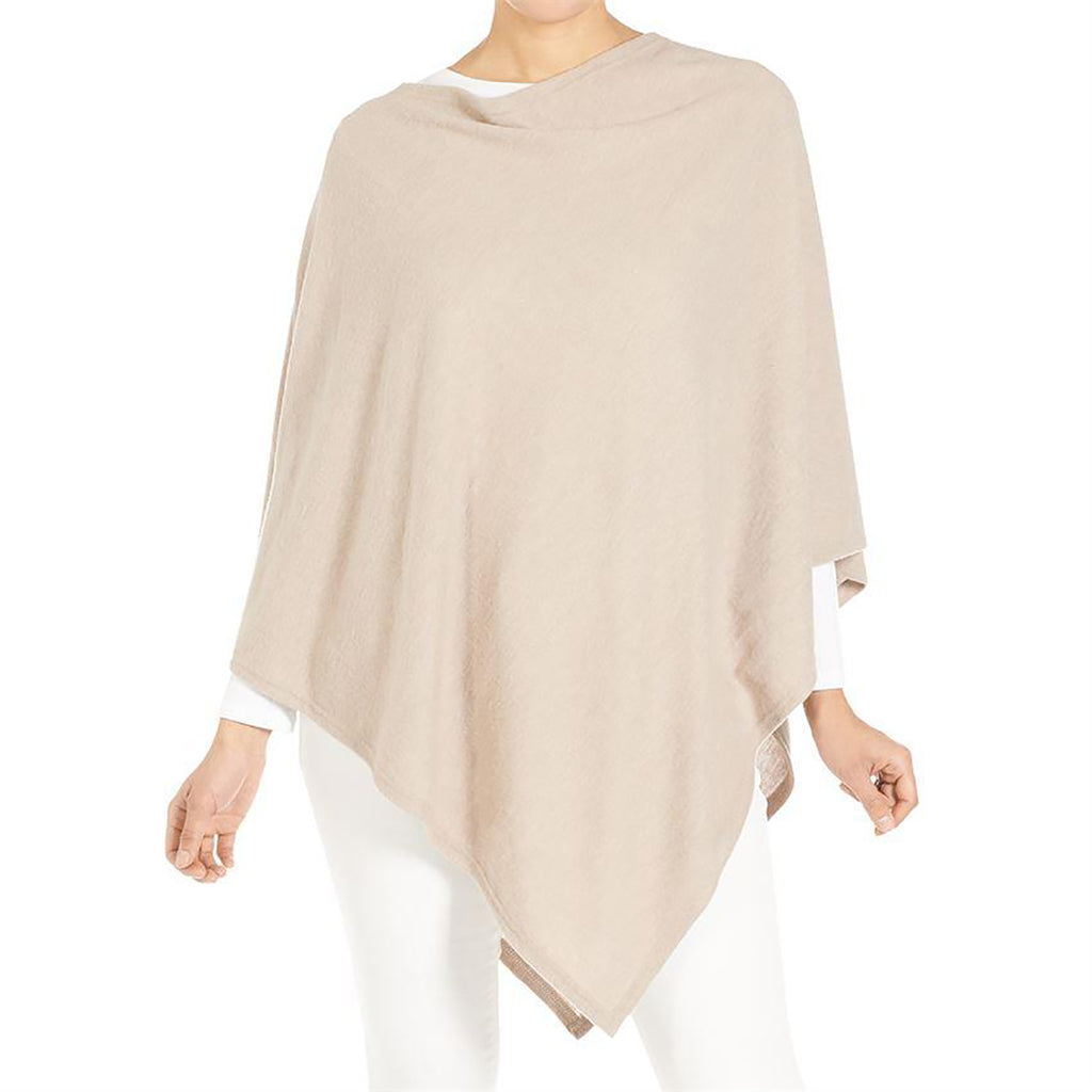Womens Coco + carmen Women's Coco + Carmen Lightweight Brushed Poncho Taupe Taupe