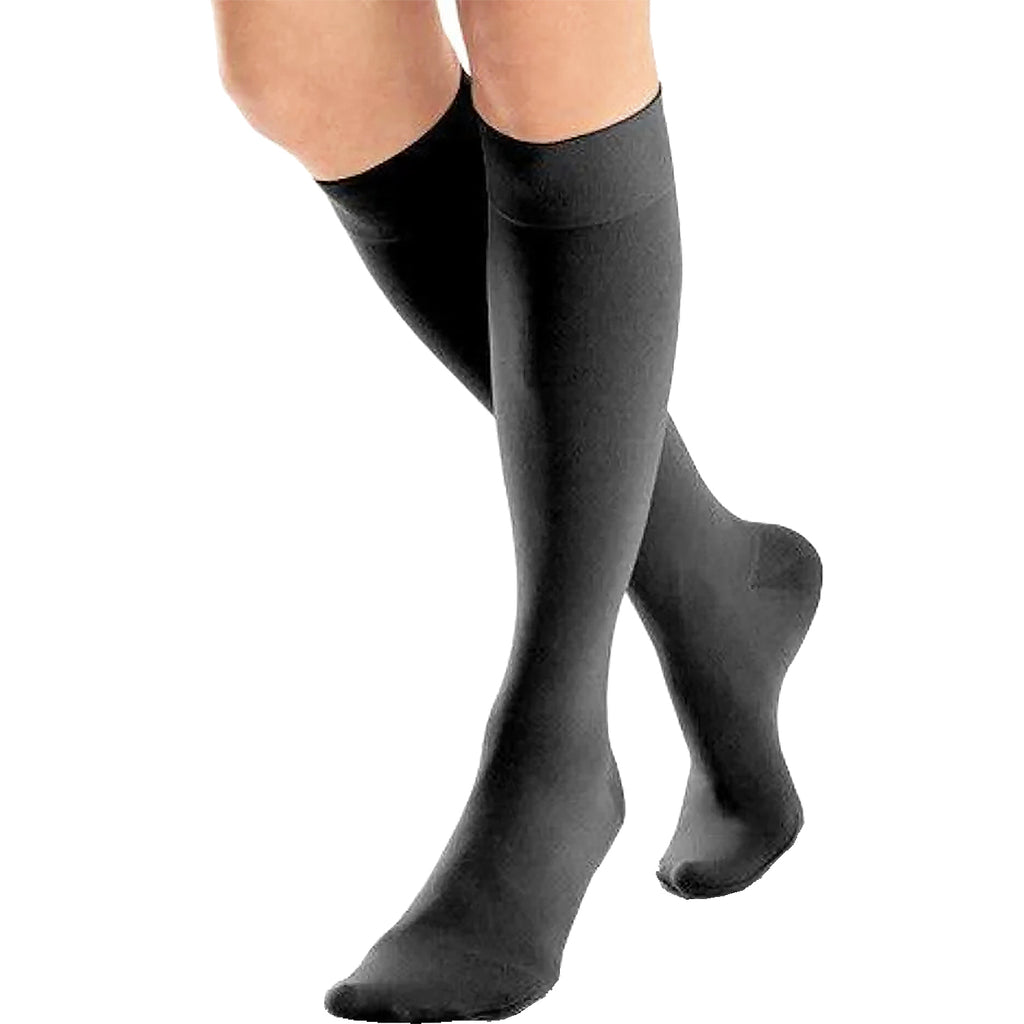 Womens Jobst Women's Jobst Opaque Knee High Socks 15-20mmHg Black Large Black Large