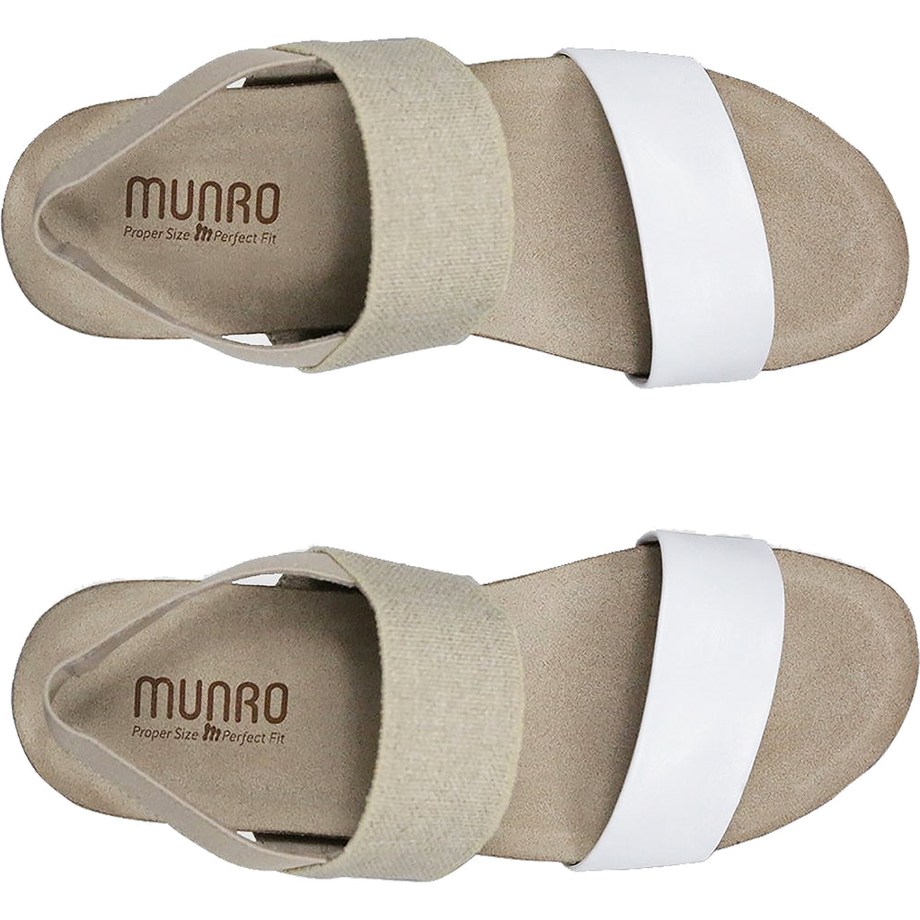 Womens Munro Women's Munro Pisces White/Natural Leather White/Natural Leather