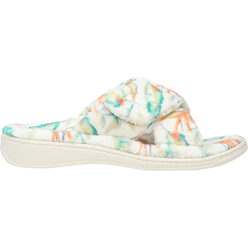 Women's Vionic Relax Slippers Marshmallow Floral Terrycloth