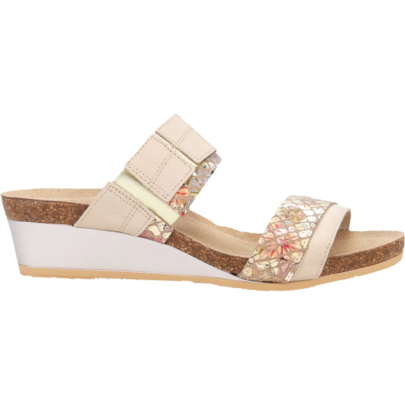 Women's Naot Royalty Soft Ivory/Golden Floral Leather