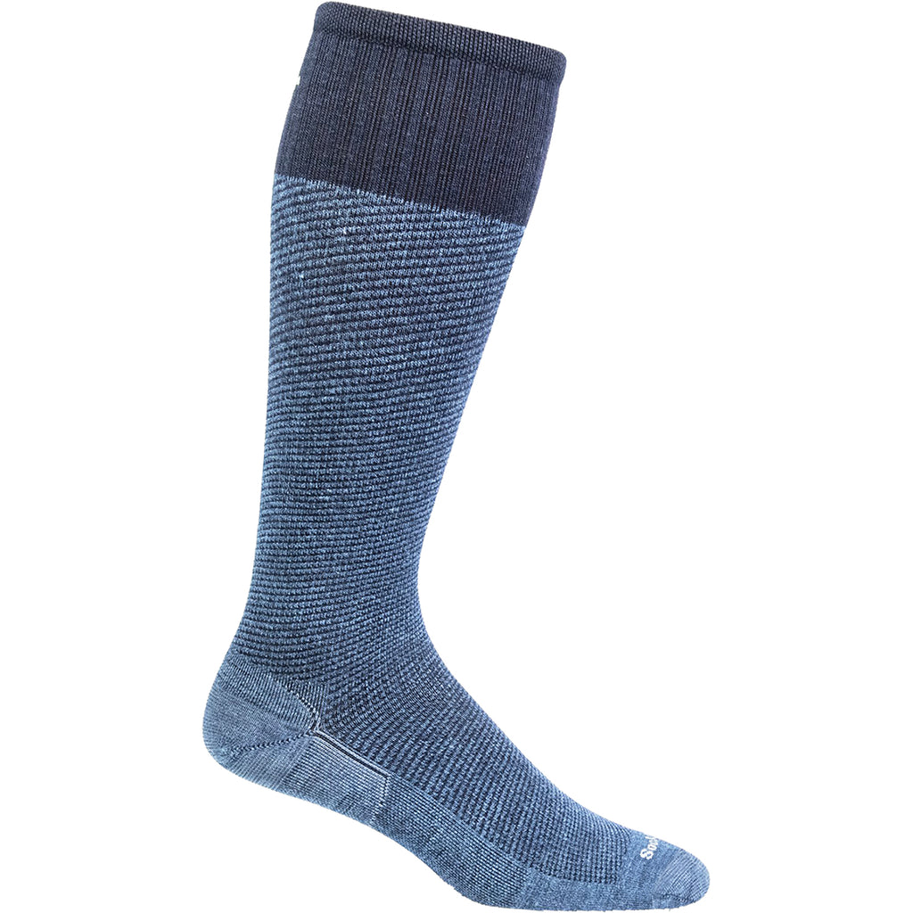 Mens Sockwell Men's Sockwell Bart Denim Knee High Socks 15-20 mmHg Denim