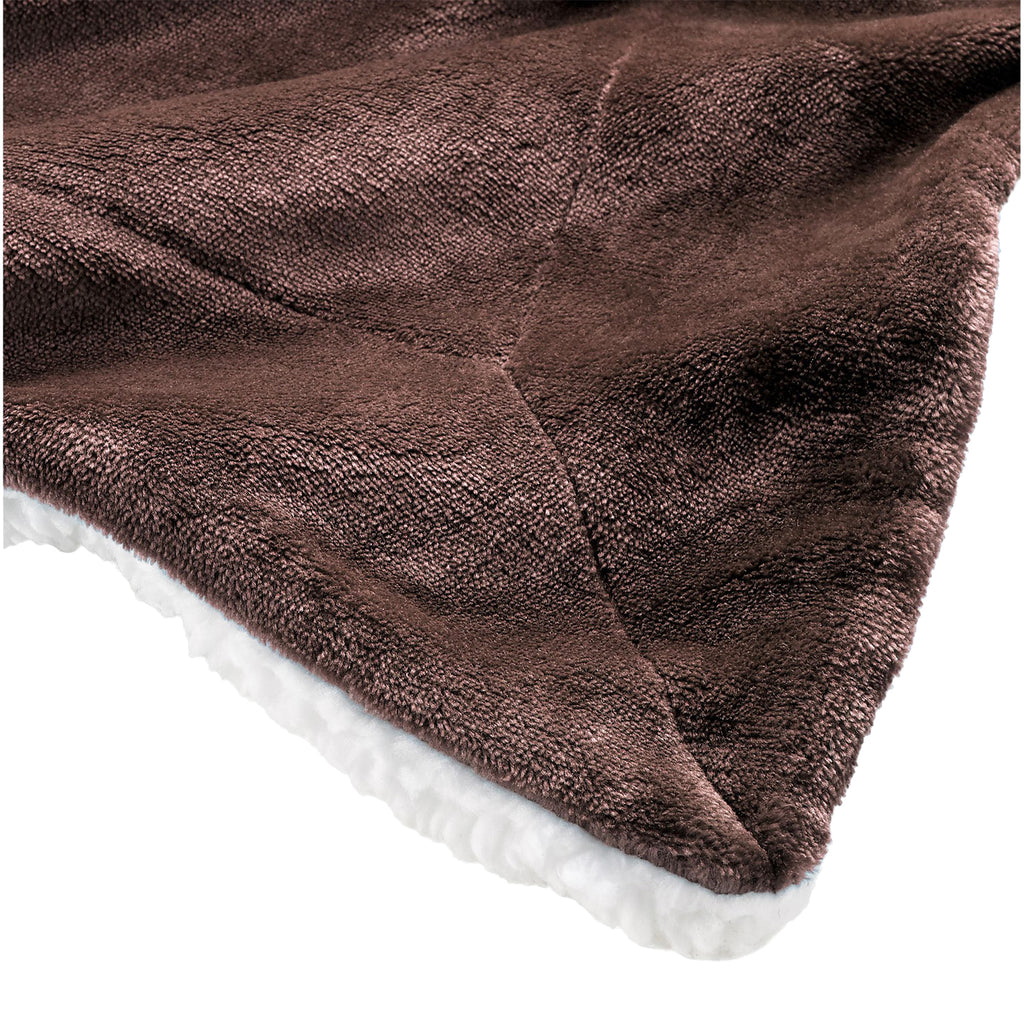 Unisex Genteele blankets Unisex Genteele Sherpa Throw Blanket Brown Brown