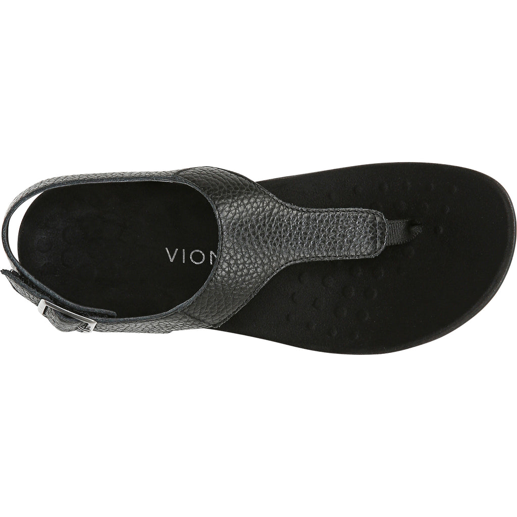 Womens Vionic Women's Vionic Terra Black Tumbled Leather Black Tumble Leather