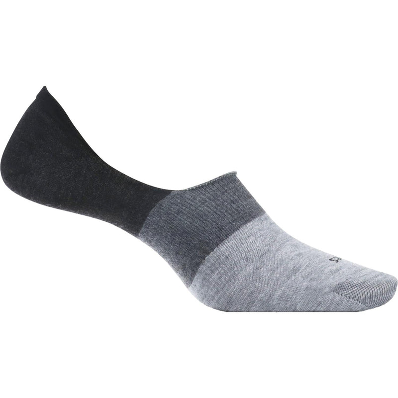 Men's Feetures Everyday Hidden Socks Colorblock Charcoal