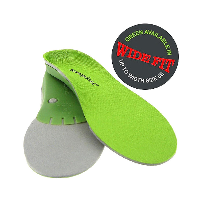 Unisex Superfeet All-Purpose Wide-Fit Support Green Insoles
