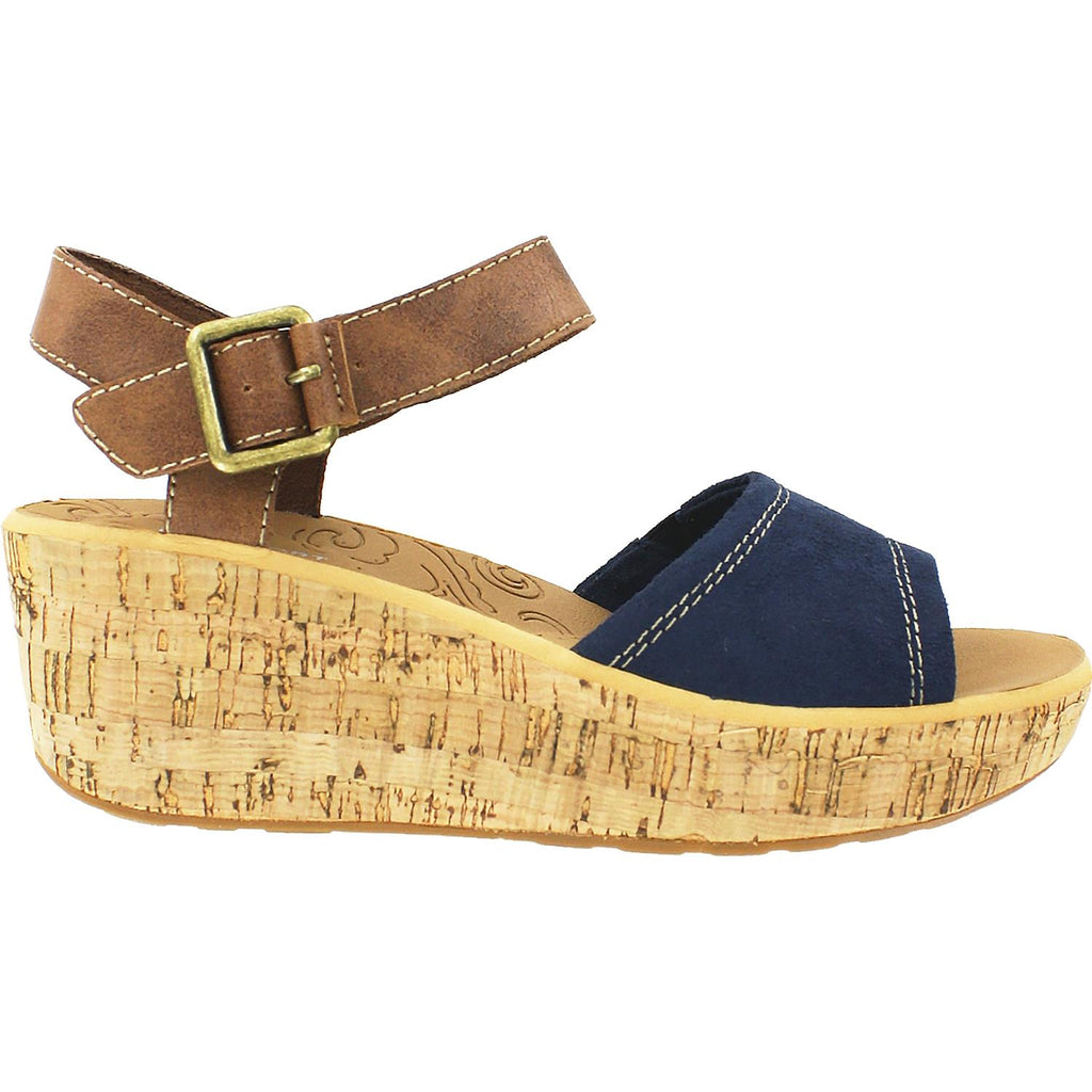 Womens Rockport Women's Rockport Weekend Casuals Lanea Ankle Strap Navy Suede/Leather Navy Suede/Leather