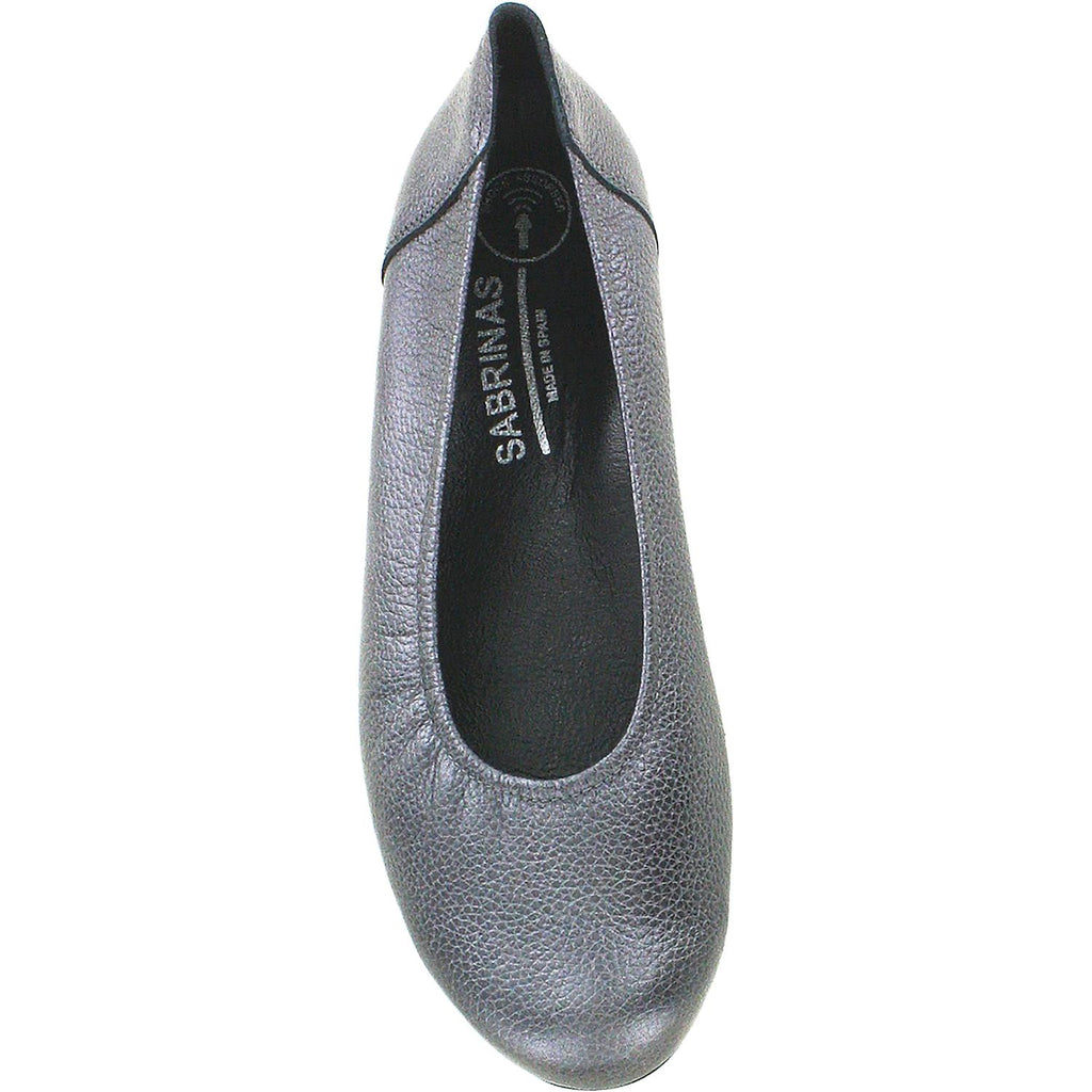 Womens Sabrinas Women's Sabrinas Bruselas 85020 with Removable Arch Support Footbed Plomo Silver Pebbled Leather Plomo Silver Pebbled Leather