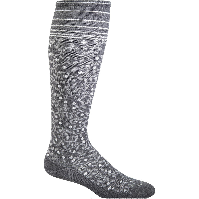 Women's Sockwell New Leaf Charcoal Knee High Socks 20-30 mmHg