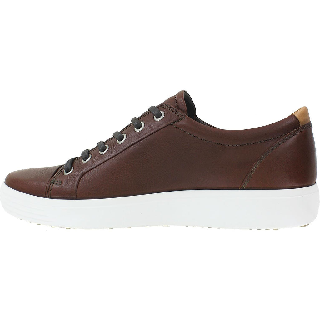 Mens Ecco Men's Soft 7 Sneaker Whiskey Leather Whiskey Leather