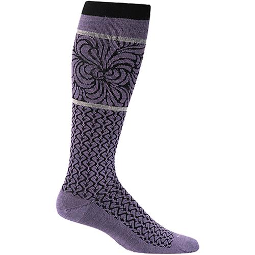 Women's Sockwell Art Deco Knee High Socks 15-20 mmHg Plum