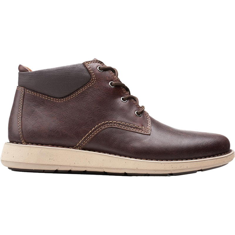 Men's Clarks Un Larvik Top 2 Brown Oily Tumbled Leather