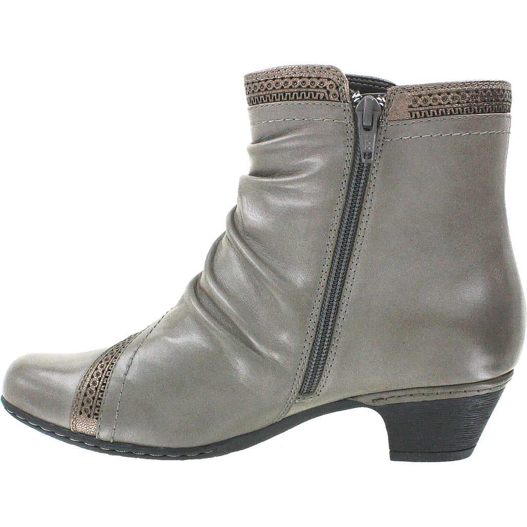Womens Rockport Women's Rockport Cobb Hill Abbott Panel Boot Grey Leather Grey Leather