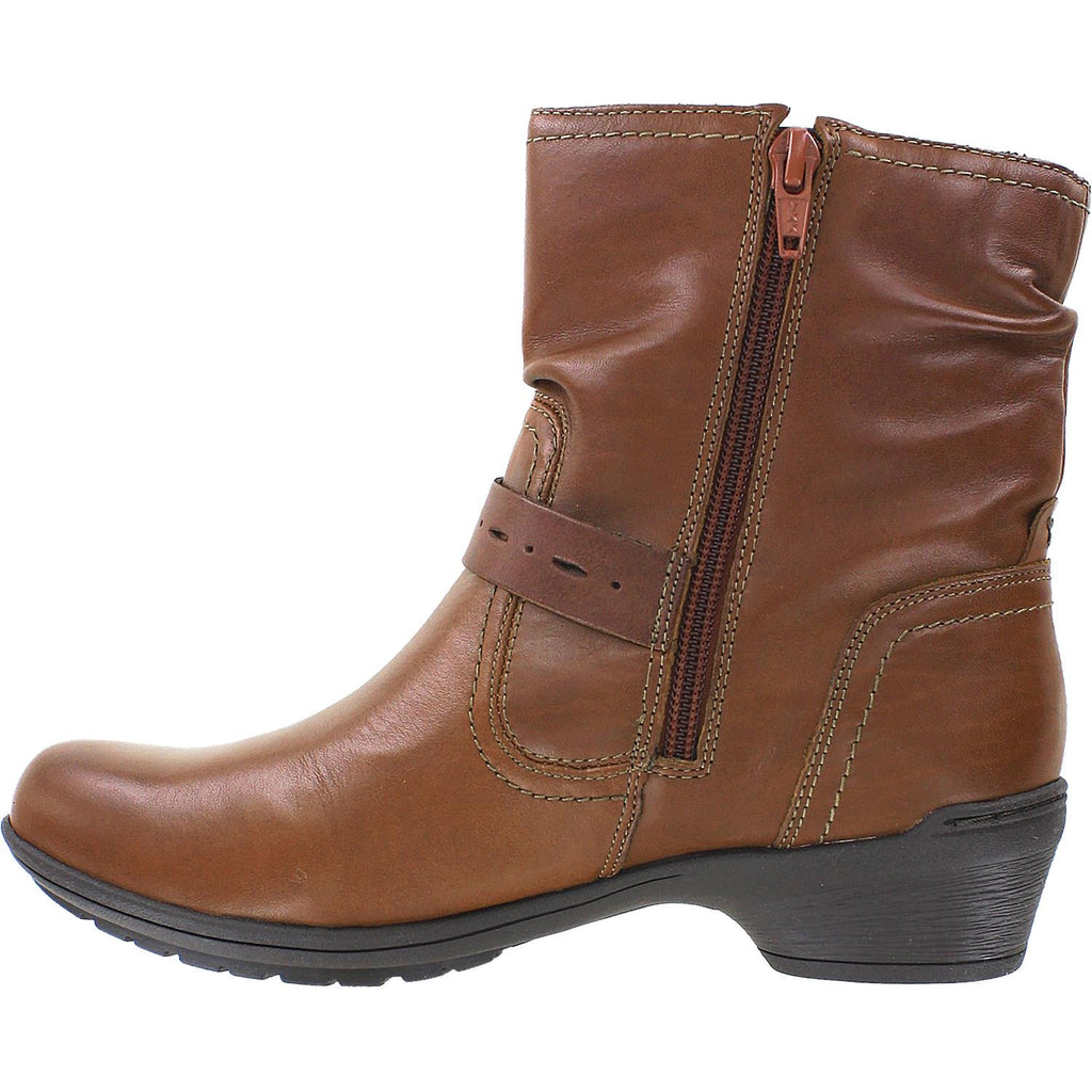 Womens Rockport Women's Rockport Riley Waterproof Mid Boot Almond Leather Almond Leather