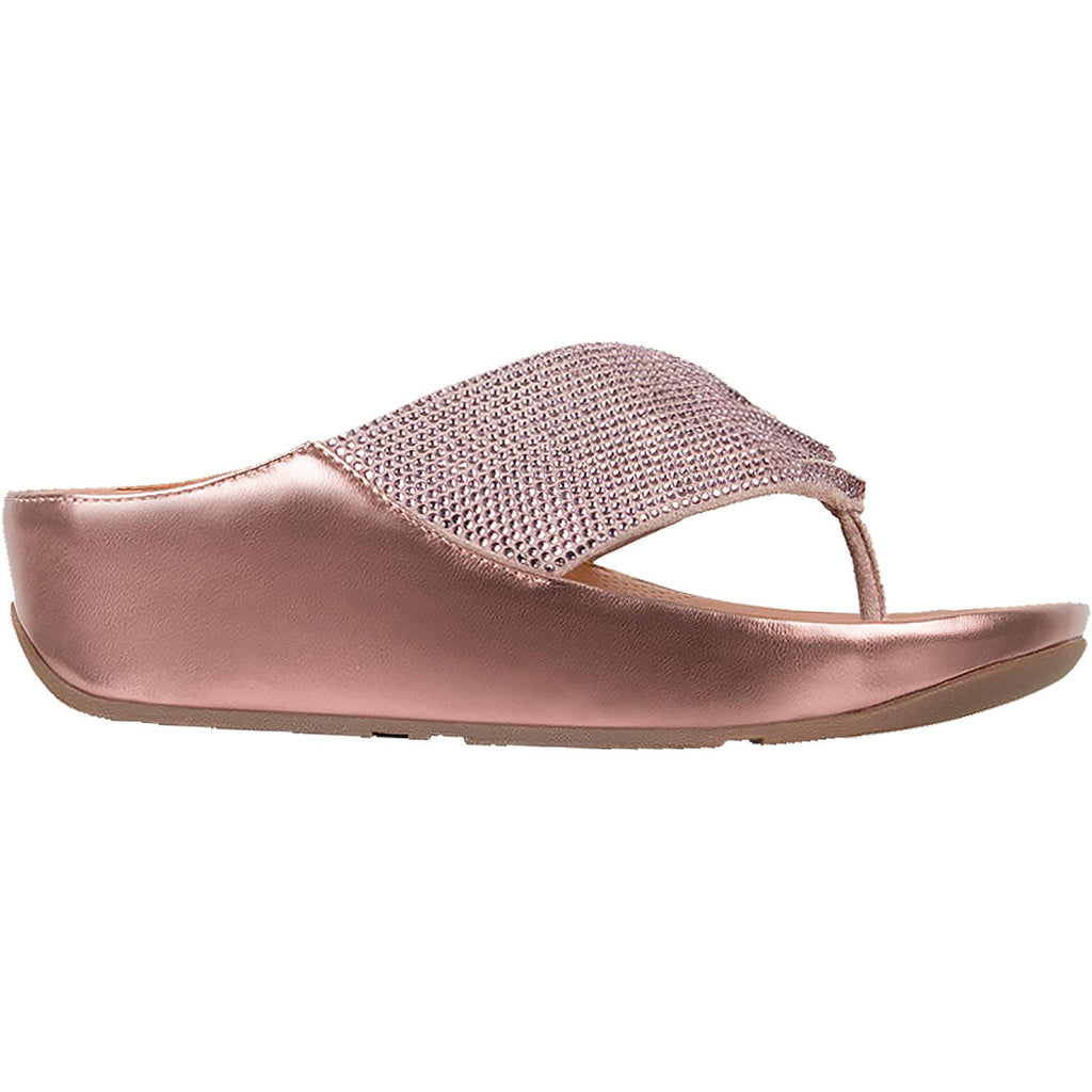 Womens Fit flop Women's Fit Flop Twiss Crystal Toe Post Pink Microfibre Pink Microfibre