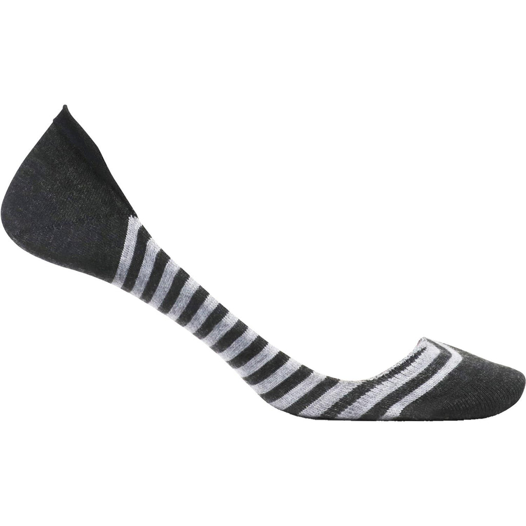 Womens Feetures Women's Feetures Everyday Hidden Super Low Socks Stripe Charcoal Stripe Charcoal