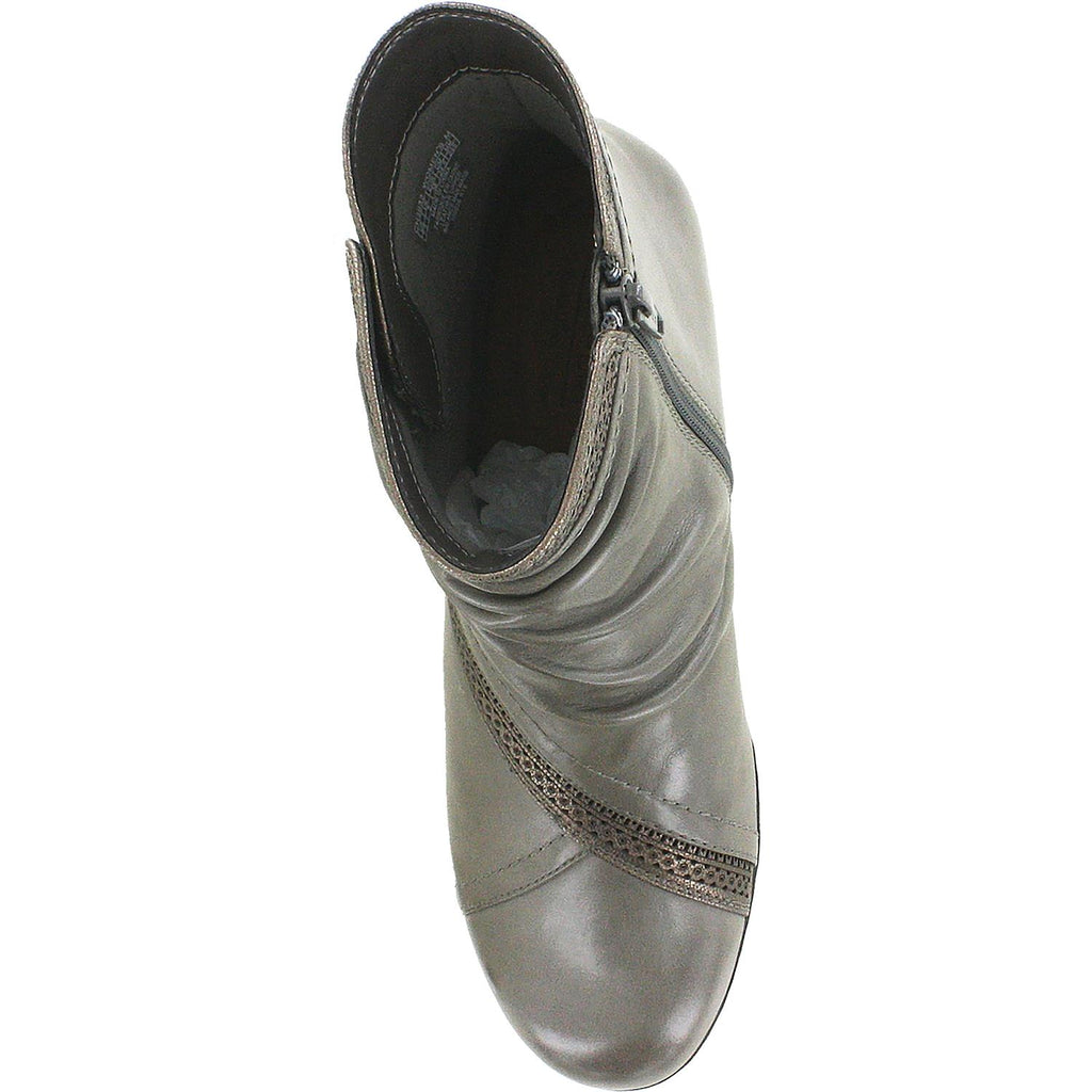 Womens Rockport Women's Rockport Cobb Hill Abbott Panel Boot Grey Leather Grey Leather
