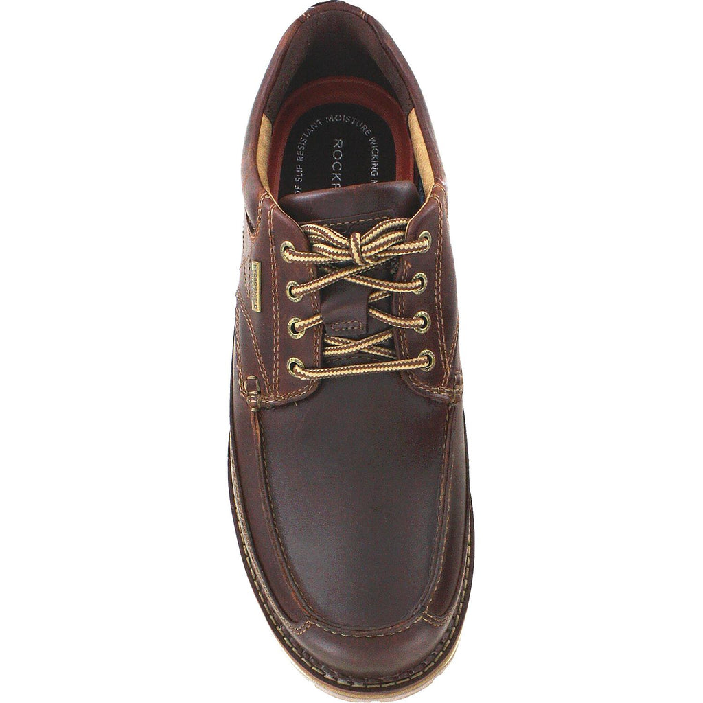 Mens Rockport Men's Rockport Centry Moc Toe Oxford Brown Leather Brown Leather