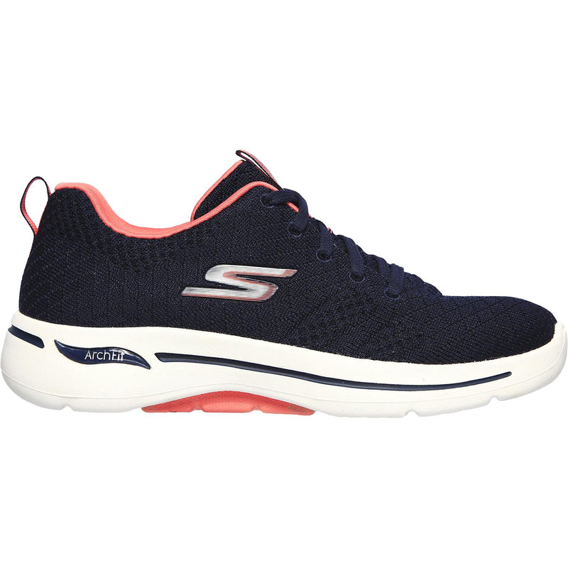 Women's Skechers GOwalk Arch Fit Unify Navy/Coral Fabric