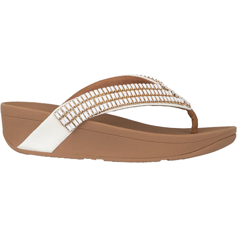 Women's Fit Flop Surfa Crystalstone White Fabric