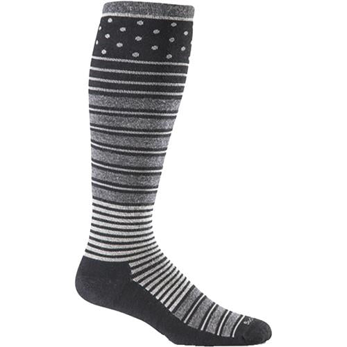 Womens Sockwell Women's Sockwell Twister Knee High Socks 20-30 mmHg Black Black