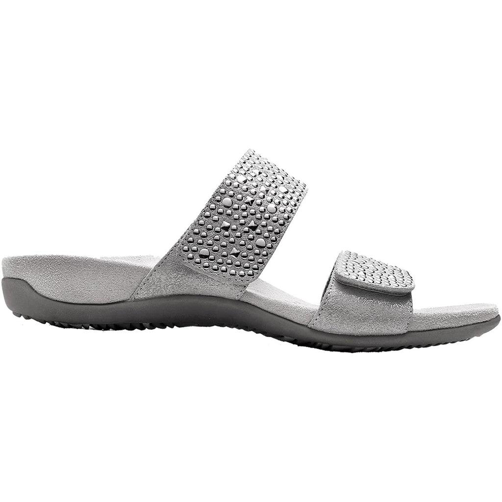 Womens Vionic Women's Vionic Samoa Pewter Leather Pewter Leather