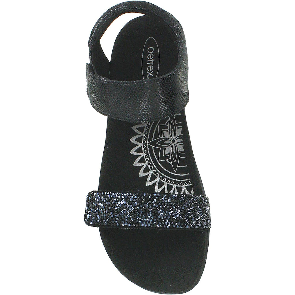 Womens Aetrex Women's Aetrex Maria Jeweled Black Synthetic Black Synthetic