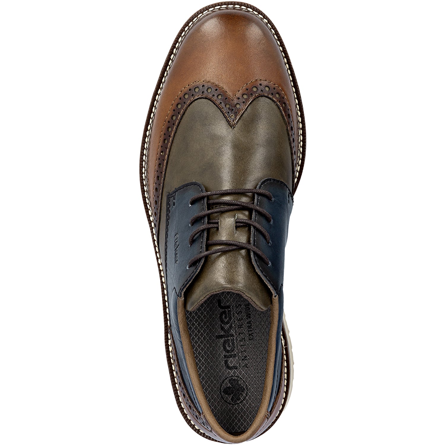 Mens Rieker Rieker Alan 04504-90 Men's Lace Up Shoes Muskat/Forest/Royal Muskat/Forest/Royal