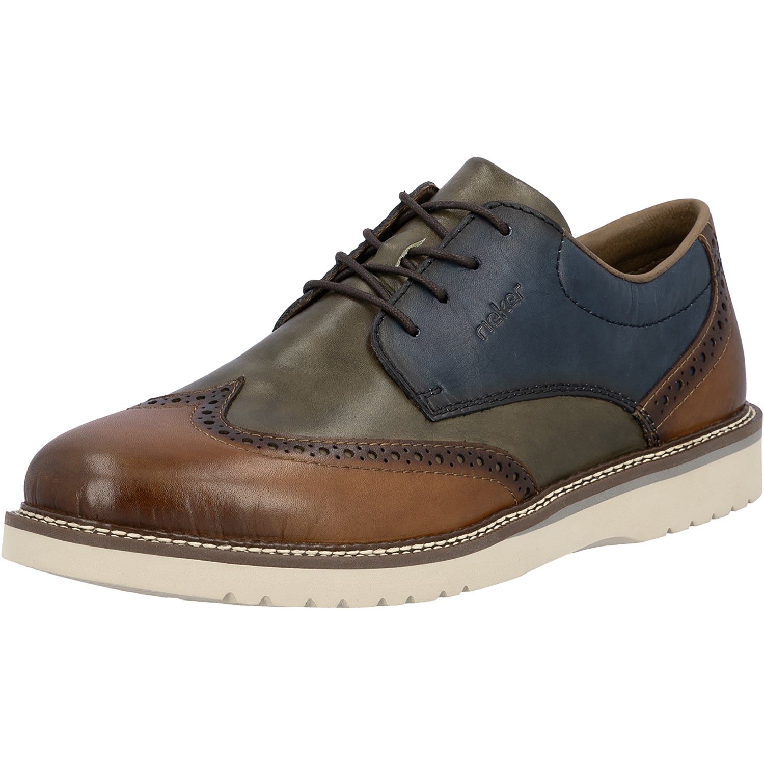 Mens Rieker Rieker Alan 04504-90 Men's Lace Up Shoes Muskat/Forest/Royal Muskat/Forest/Royal
