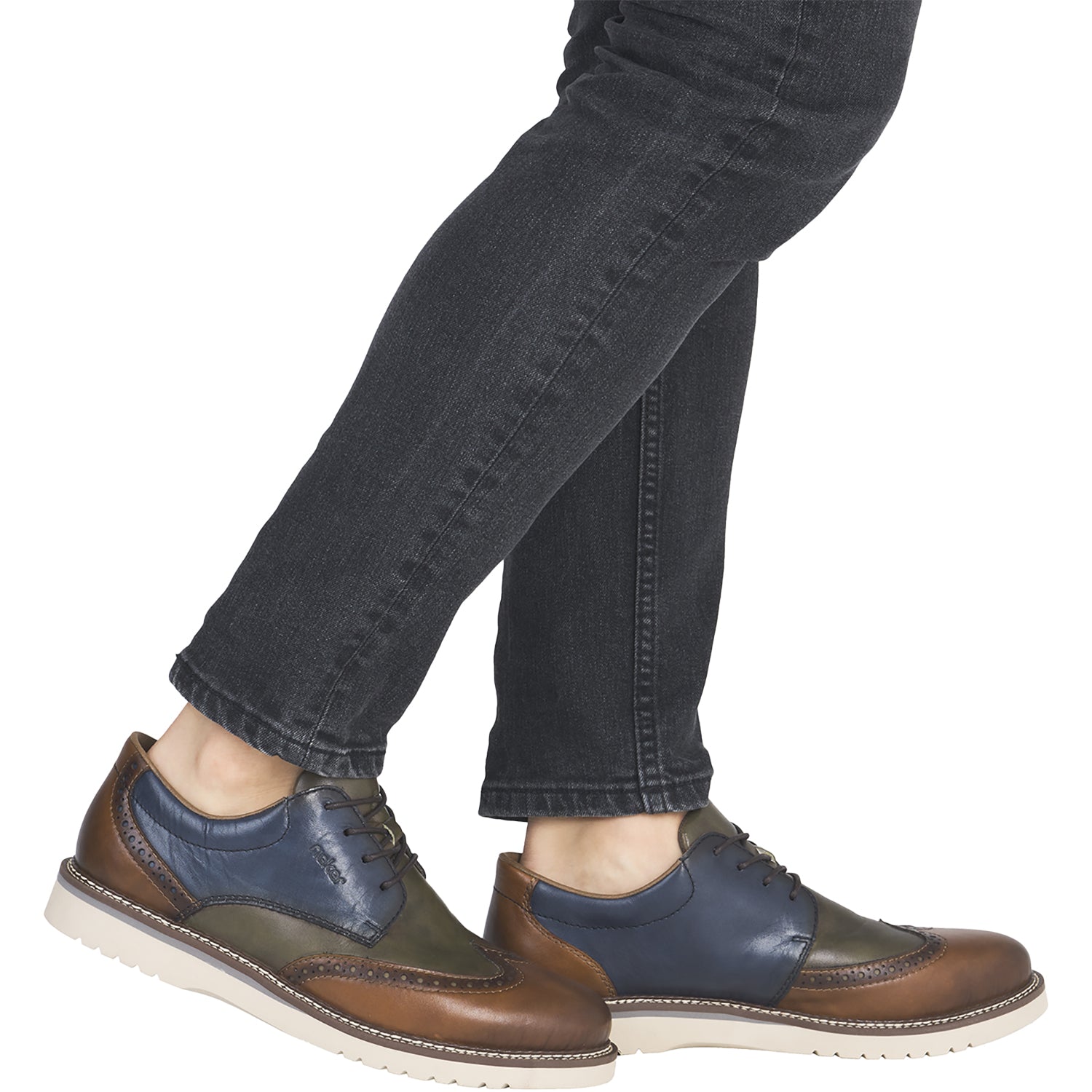 Mens Rieker Rieker Alan 04504-90 Men's Lace Up Shoes Muskat/Forest/Royal Muskat/Forest/Royal