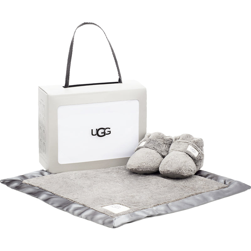 Infants' UGG Bixbee Bootie And Lovey Blanket Charcoal