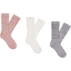 Womens Ugg Women's UGG Rib Knit Slouchy Crew Socks 3 Pair Pack Desert Coral/Ivory/Space Age Desert Coral/Ivory/Space Age