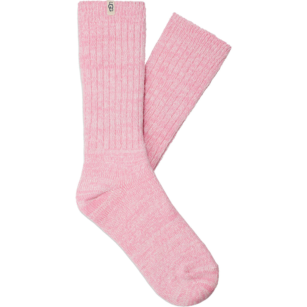 Womens Ugg Women's UGG Rib Knit Slouchy Crew Socks 3 Pack Pink Meadow/Granite/Blue Pink Meadow/Granite/Blue